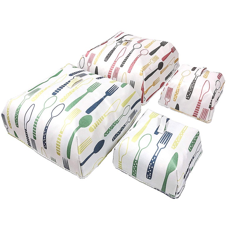 HinchJone Insulated Food Covers 4 Pieces Foldable Cover for Food Collapsible Food Tent Kitchen Restaurant Picnic - Image 1